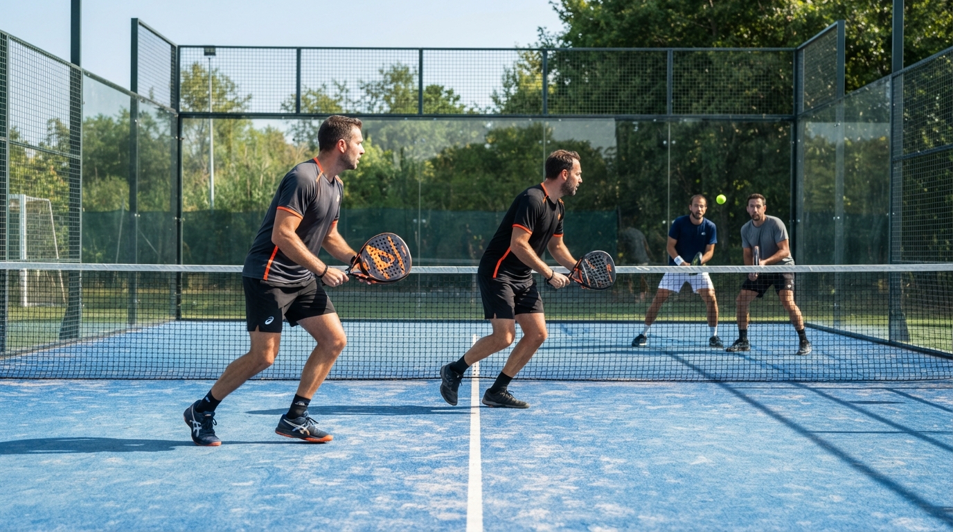 Padel lob transition to net