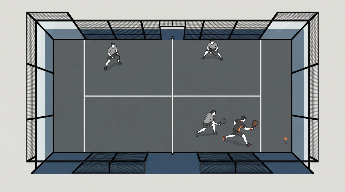 Padel partners shifting together